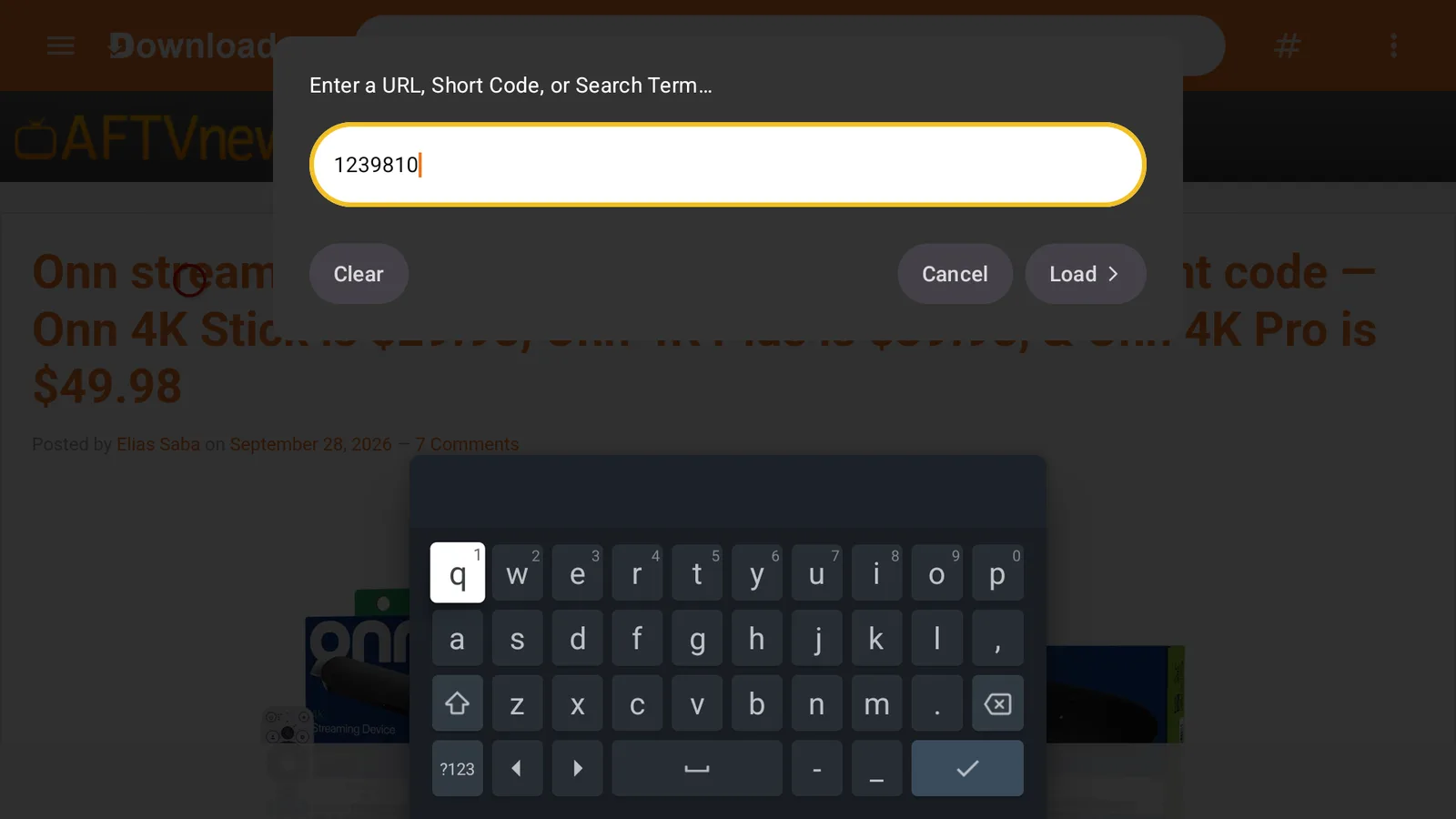Open Downloader and type the code 2471622 in the address box.